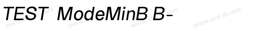 TEST_ModeMinB B字体转换